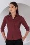 Damesblouse Russell Tailored stretch 3/4 KM (1xChocolate L besch